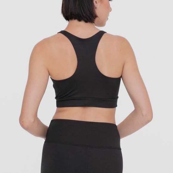 Melange Racerback Sports Bra With Curved Front Seam - Picture 2 of 5